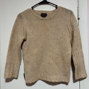 Abercrombie & Fitch 100% Merino Wool Sweater Medium French Vanilla